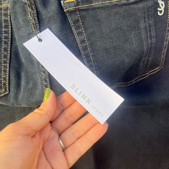 SLINK JEANS | NWT Dark Blue Straight Women's Jeans 18 - Picture 7 of 7